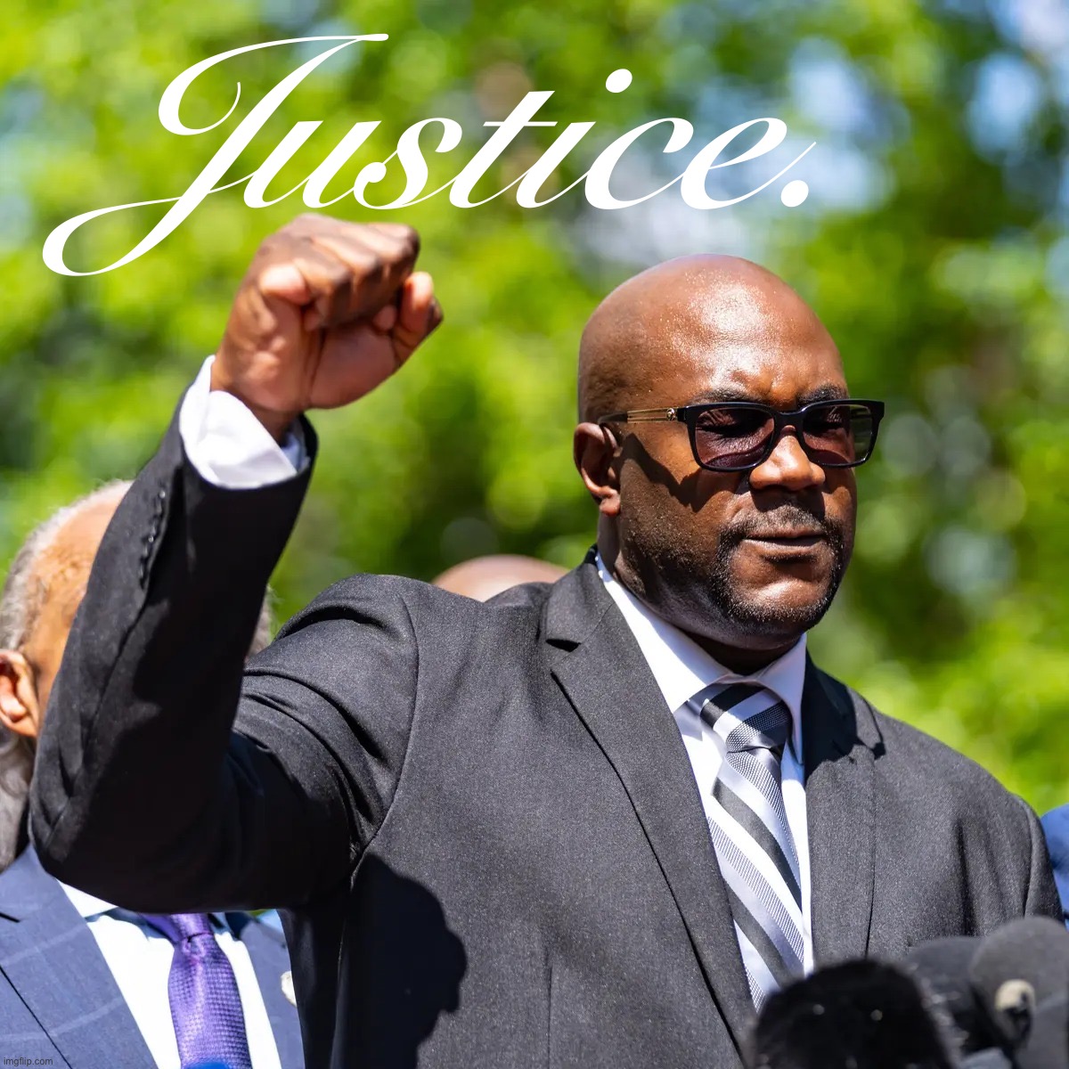 Today George Floyd’s brother, and the nation, can breathe. | Justice. | image tagged in philonise floyd | made w/ Imgflip meme maker