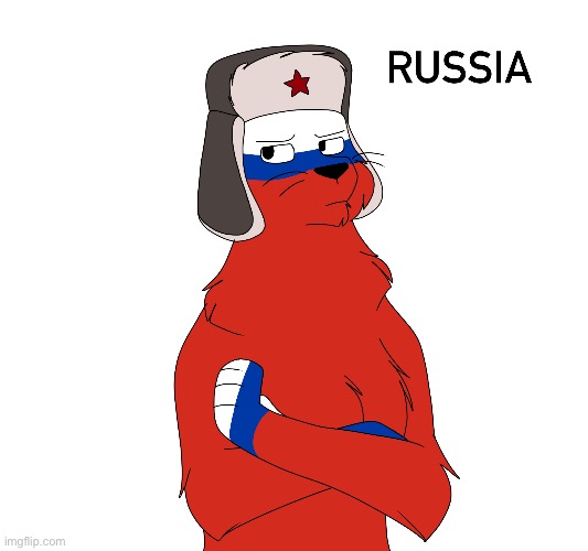 I drew Russia as a cat yesterday- | image tagged in russia | made w/ Imgflip meme maker