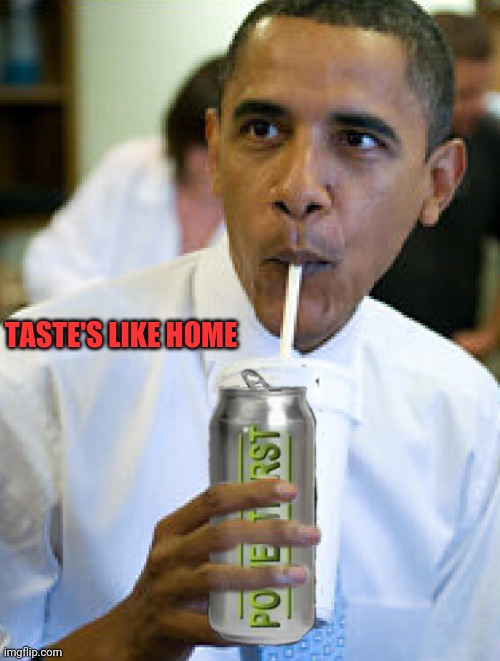 When you get it | TASTE'S LIKE HOME | image tagged in memes,obama,drink | made w/ Imgflip meme maker