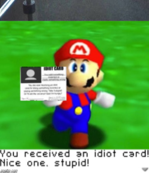 Idiot card | image tagged in idiot card | made w/ Imgflip meme maker