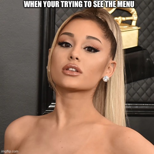 Looking at the menu be like | WHEN YOUR TRYING TO SEE THE MENU | image tagged in dank memes | made w/ Imgflip meme maker