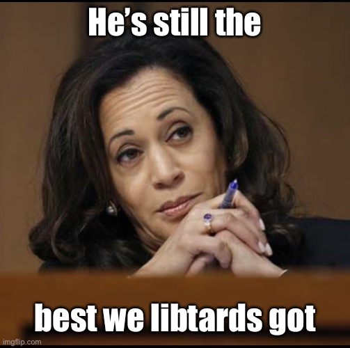 Kamala Harris  | He’s still the best we libtards got | image tagged in kamala harris | made w/ Imgflip meme maker