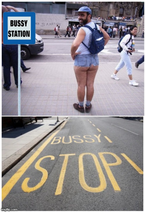 image tagged in bussy,lgbtq,pride,road signs,gay,bus stop | made w/ Imgflip meme maker
