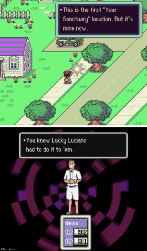 E | image tagged in earthbound | made w/ Imgflip meme maker