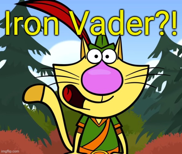 No Way!! (Nature Cat) | Iron Vader?! | image tagged in no way nature cat | made w/ Imgflip meme maker