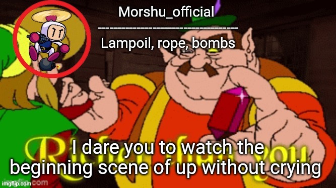 I dare you to watch the beginning scene of up without crying | made w/ Imgflip meme maker