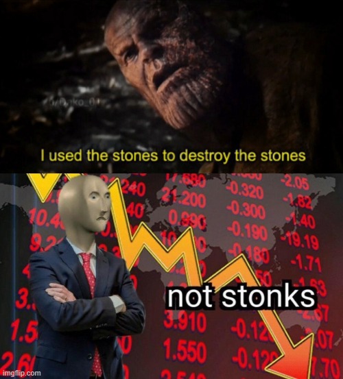 NEVER GONNA GIVE YOU UP
NEVER GONNA LET YOU DOWN | image tagged in i used the stones to destroy the stones,not stonks | made w/ Imgflip meme maker