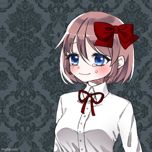Sayori when- | image tagged in sayori | made w/ Imgflip meme maker