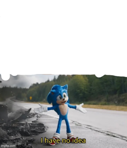 Sonic I have no idea | image tagged in sonic i have no idea | made w/ Imgflip meme maker