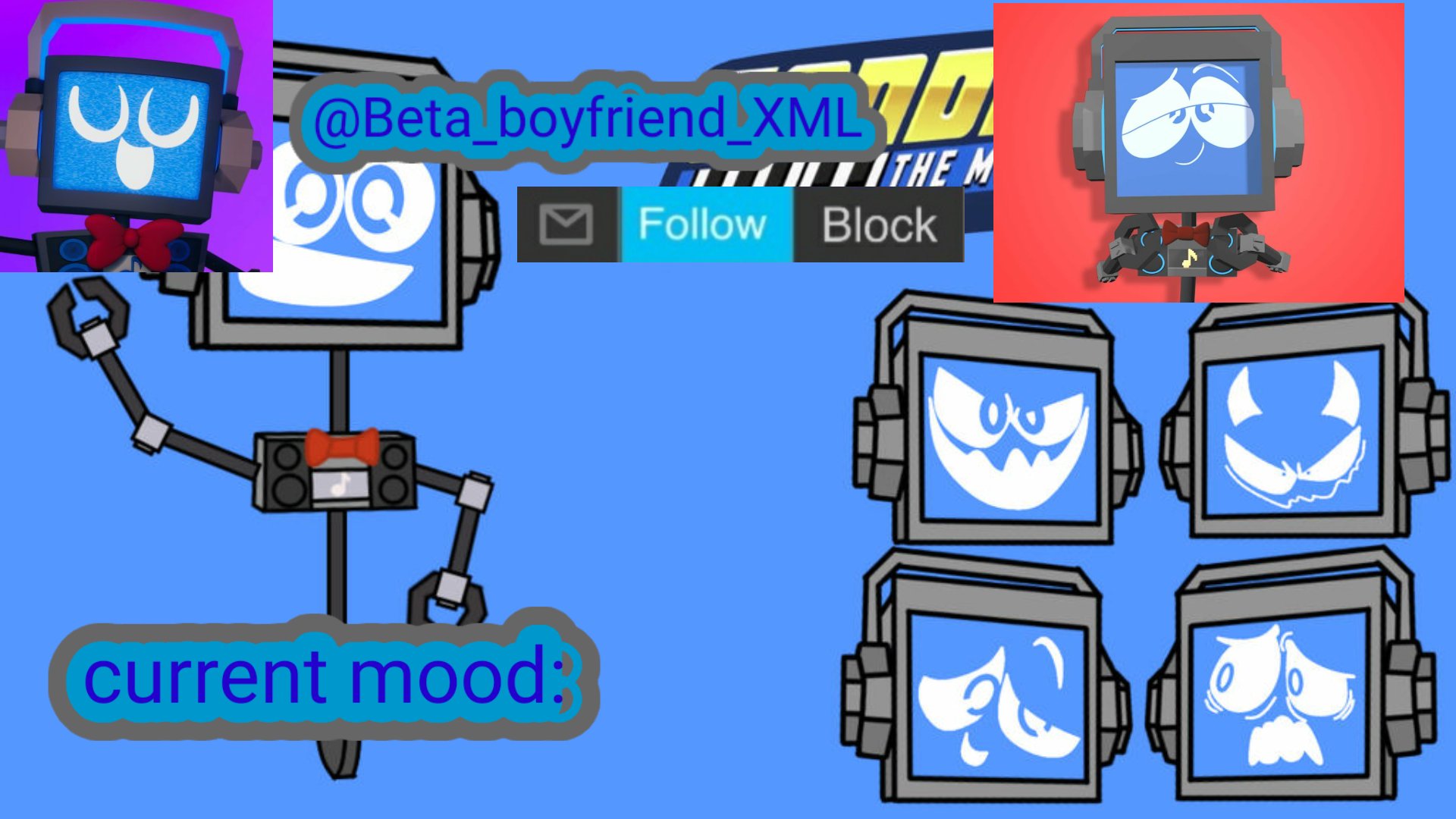 High Quality Beta boyfriend's MSMG fandroid announcement template Blank Meme Template