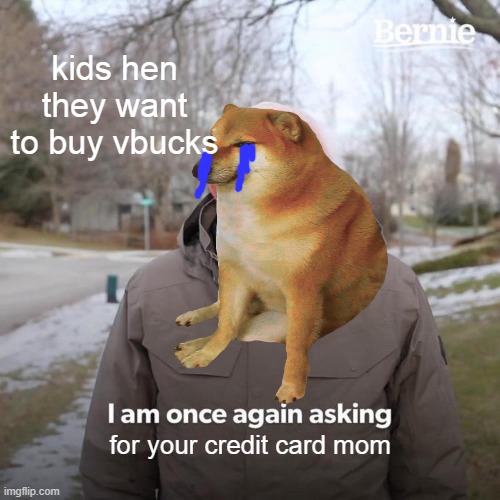 I am one again asking for your credit card mom | kids hen they want to buy vbucks; for your credit card mom | image tagged in funny meme | made w/ Imgflip meme maker