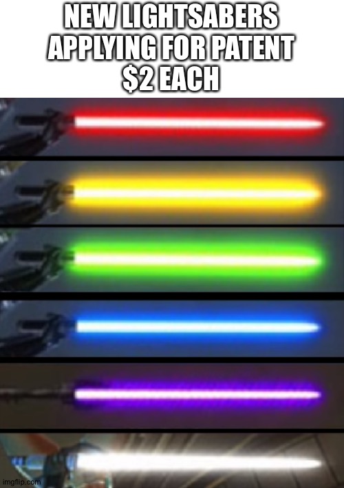 I have created lightsabers in secret crusader labs in Antarctica and Siberia, hopefully these are of use in battle. | NEW LIGHTSABERS
APPLYING FOR PATENT
$2 EACH | image tagged in crusader_stream | made w/ Imgflip meme maker