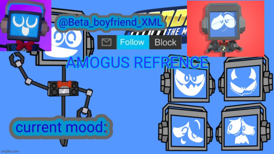 Beta boyfriend's MSMG fandroid announcement template | AMOGUS REFRENCE | image tagged in beta boyfriend's msmg fandroid announcement template | made w/ Imgflip meme maker