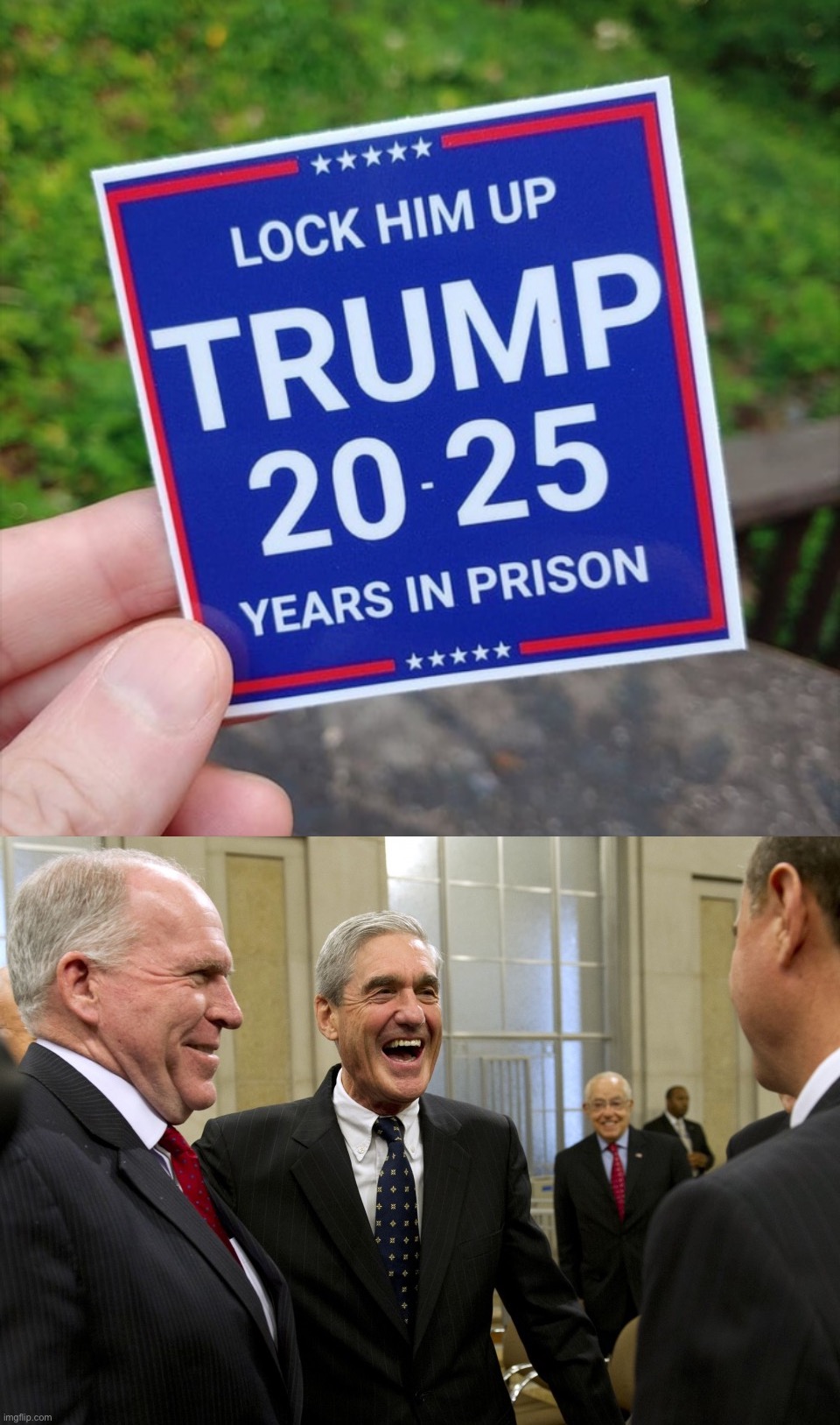 Fake news, Russiagate was a hoax, they stole our line & there’s not even an election in 2025. The Left can’t meme. MAGA! | image tagged in lock him up trump 20-25 years,happy robert mueller,russiagate,trump for prison,lock him up,the left cant meme | made w/ Imgflip meme maker