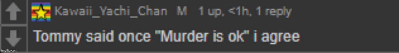 Murder is ok | image tagged in murder is ok | made w/ Imgflip meme maker