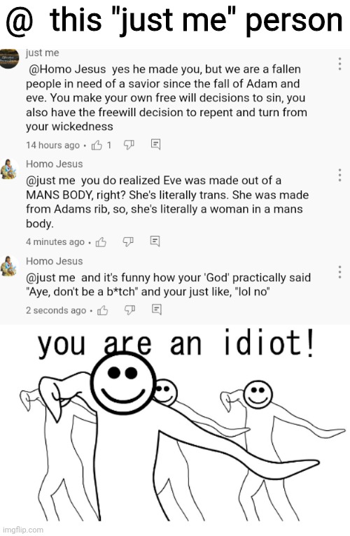 @  this "just me" person | made w/ Imgflip meme maker