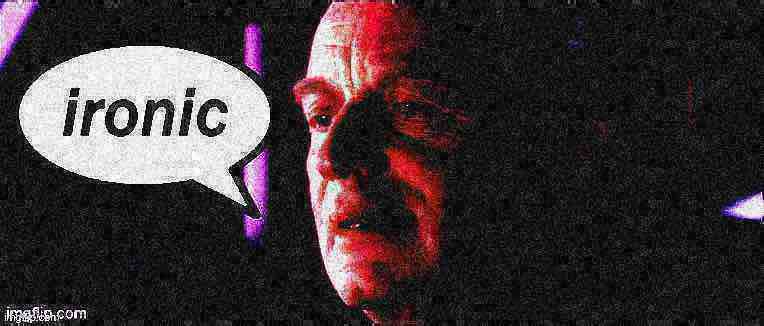 High Quality Emperor Palpatine ironic text bubble deep-fried 1 Blank Meme Template