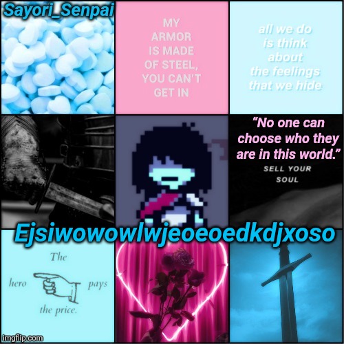 Sayori's ebik Kris temp | Ejsiwowowlwjeoeoedkdjxoso | image tagged in sayori's ebik kris temp | made w/ Imgflip meme maker