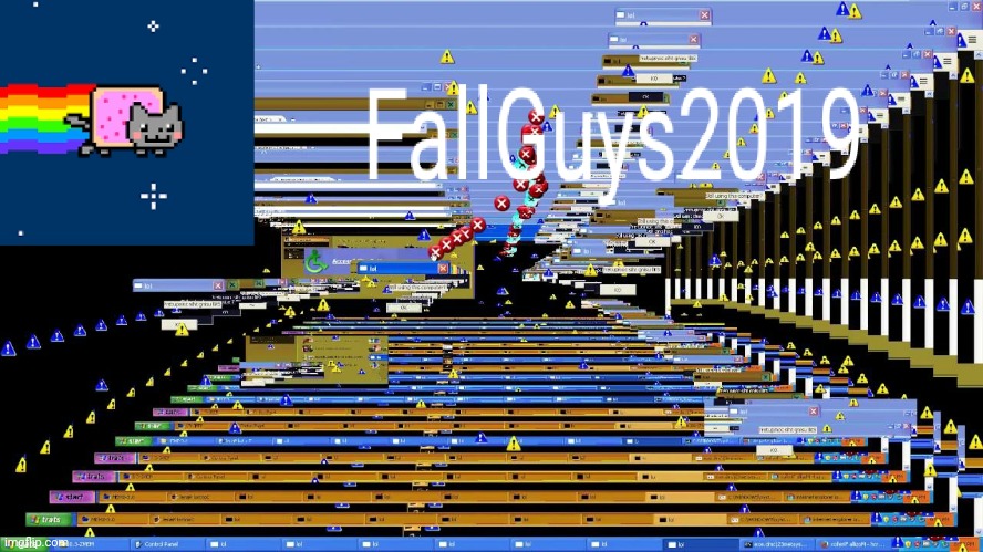 High Quality FallGuys2019 memz announcement template Blank Meme Template