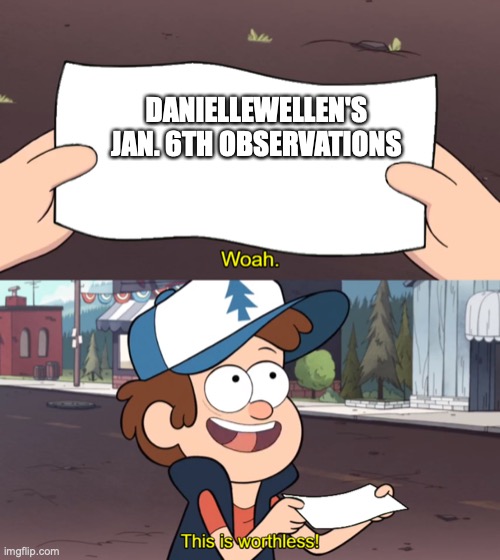 This is Worthless | DANIELLEWELLEN'S JAN. 6TH OBSERVATIONS | image tagged in this is worthless | made w/ Imgflip meme maker