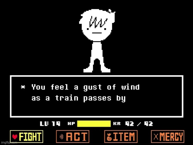 I made the sprite lol | image tagged in empty undertale battle,asdfmovie,i like trains | made w/ Imgflip meme maker