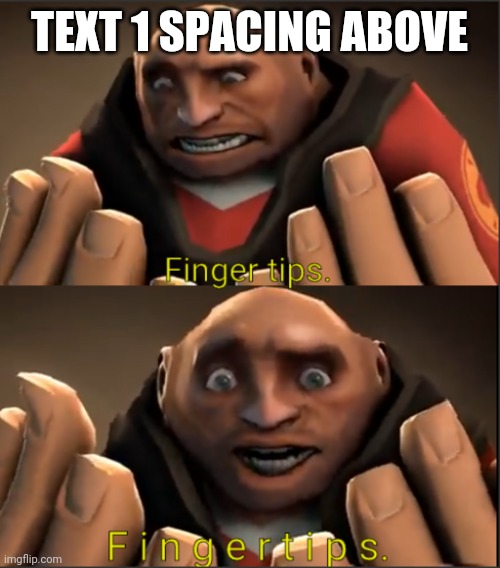 Finger tips. | TEXT 1 SPACING ABOVE | image tagged in finger tips | made w/ Imgflip meme maker