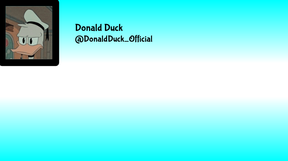High Quality Donald Duck announcement template Blank Meme Template