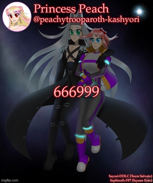 Sayori and Sephiroth | 666999 | image tagged in sayori and sephiroth | made w/ Imgflip meme maker