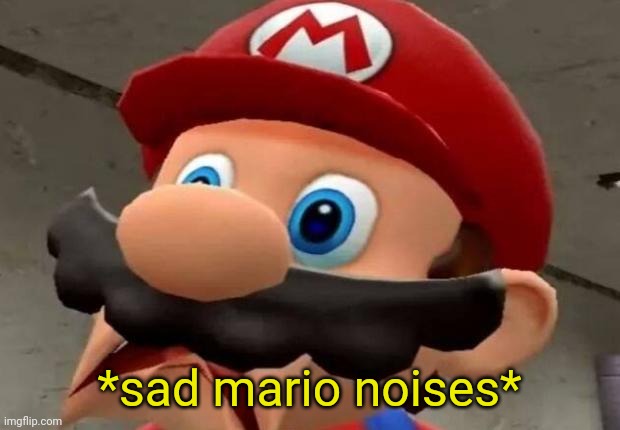 Mario WTF | *sad mario noises* | image tagged in mario wtf | made w/ Imgflip meme maker