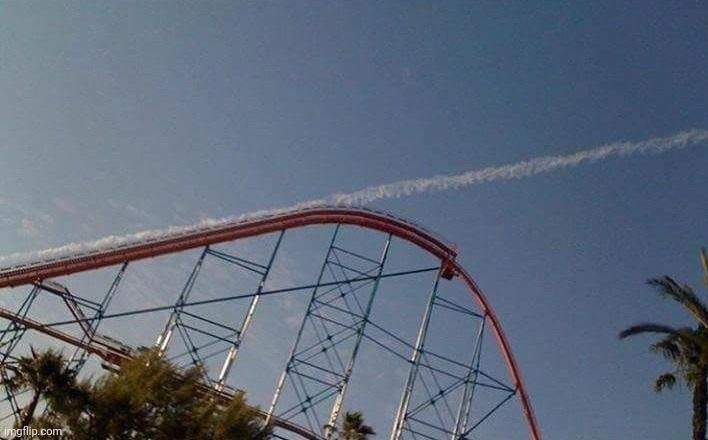 Roller Coaster Chem Trail | image tagged in roller coaster chem trail | made w/ Imgflip meme maker