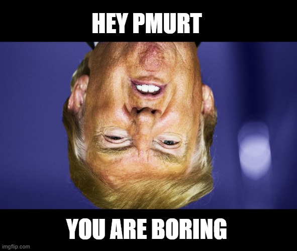 Orange Man Speaks - Half Leave Early - Others Fall Asleep | HEY PMURT; YOU ARE BORING | image tagged in boring loser,delusional,the big lie | made w/ Imgflip meme maker