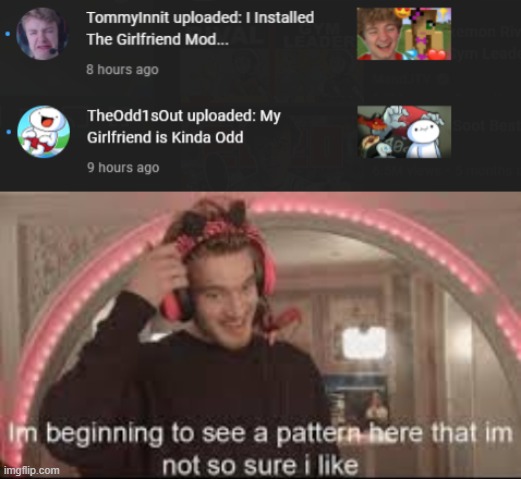 coincidence? I think not! | image tagged in tommyinnit,theodd1sout,youtube,notifications | made w/ Imgflip meme maker