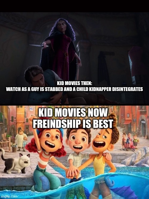 MOTHHHEEEER KNOWS BEST | KID MOVIES THEN:
WATCH AS A GUY IS STABBED AND A CHILD KIDNAPPER DISINTEGRATES; KID MOVIES NOW
FREINDSHIP IS BEST | image tagged in black kid microwave,idk tom template,lol,why are you reading this,stop reading the tags,holy music stops | made w/ Imgflip meme maker