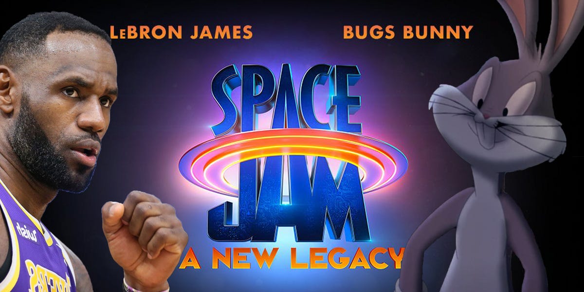 High Quality Space Jam 2 poster LeBron James  #1 Blank Meme Template