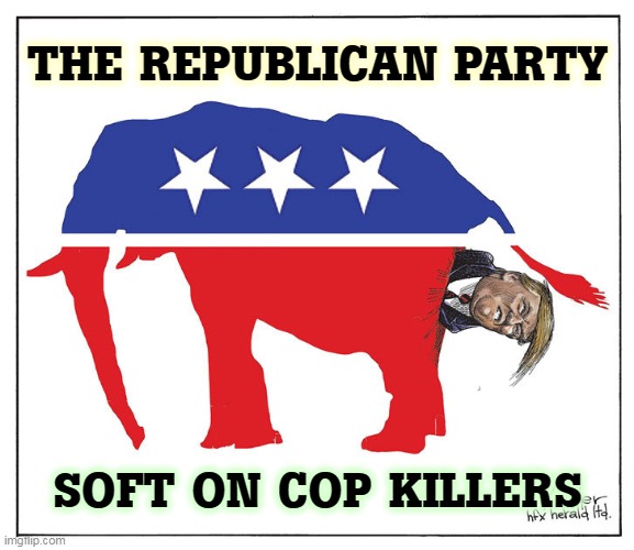 They invaded the Capitol because I invited them. They're good people. Dead or wounded cops are not my problem. | THE REPUBLICAN PARTY; SOFT ON COP KILLERS | image tagged in gop republican elephant trump poo,republicans | made w/ Imgflip meme maker