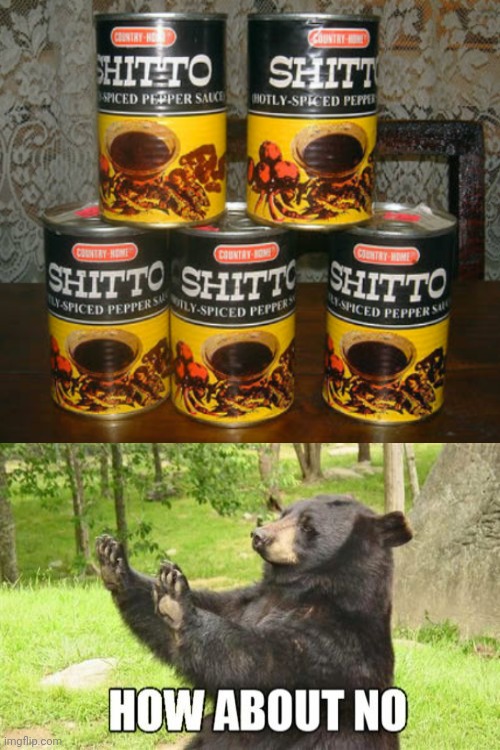 Shitto? | image tagged in how about no bear,shit,funny,memes,wtf,pepper | made w/ Imgflip meme maker