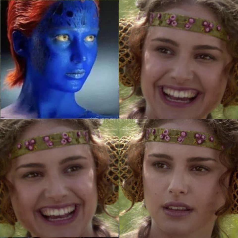 High Quality Mystique And Amidala Blank Meme Template