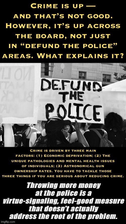 Defund the police explained | image tagged in defund the police explained | made w/ Imgflip meme maker