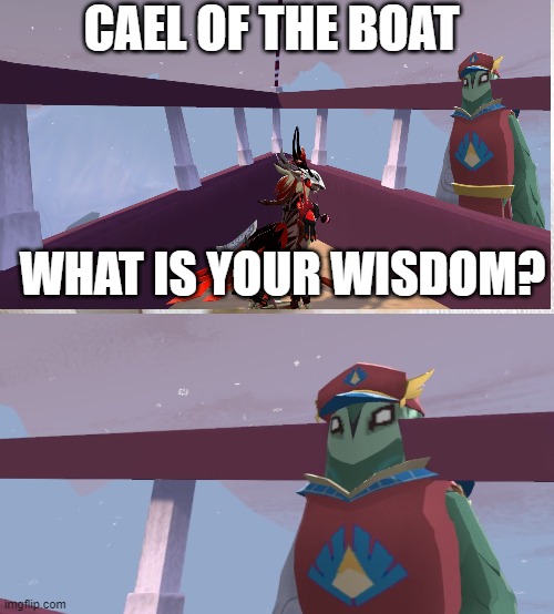 fer.al wise Cael of the boat meme Blank Meme Template