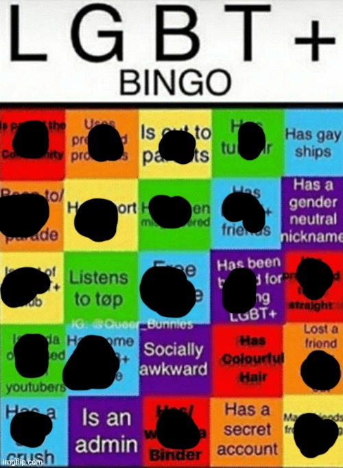 Omg a bingo | image tagged in lgbtq bingo | made w/ Imgflip meme maker