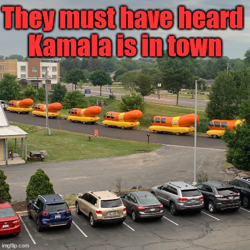 They must have heard 
Kamala is in town | image tagged in kamala harris | made w/ Imgflip meme maker