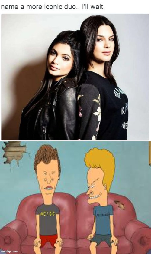 image tagged in name a more iconic duo,bevis n butthead | made w/ Imgflip meme maker