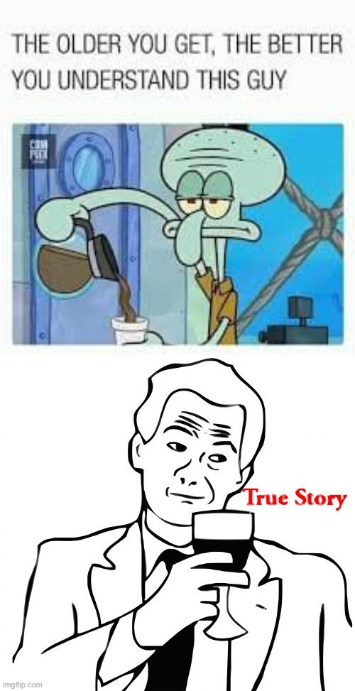 image tagged in memes,true story,squidward | made w/ Imgflip meme maker