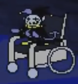 High Quality Jevil In A Fucking Wheelchair Blank Meme Template