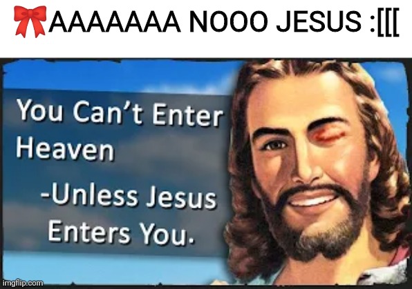 🎀AAAAAAA NOOO JESUS :[[[ | made w/ Imgflip meme maker