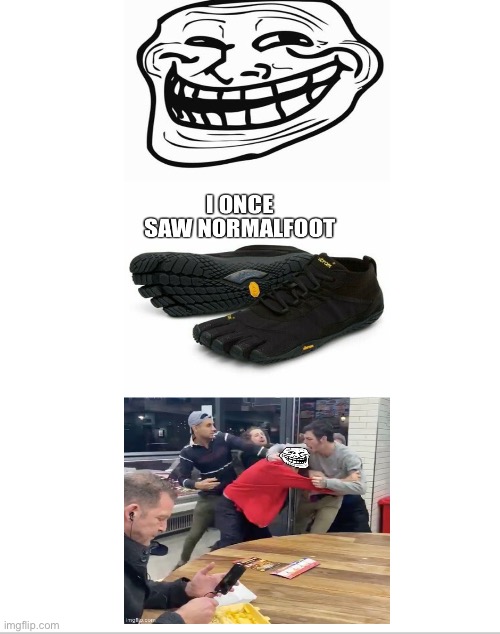 image tagged in troll,beatdown,sneakers | made w/ Imgflip meme maker