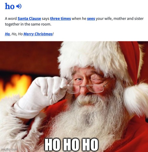 Ho | HO HO HO | image tagged in santa | made w/ Imgflip meme maker