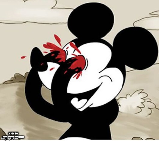 mickey eyes | IF YOU SEE THIS YOU'RE AWESOME | image tagged in mickey eyes | made w/ Imgflip meme maker