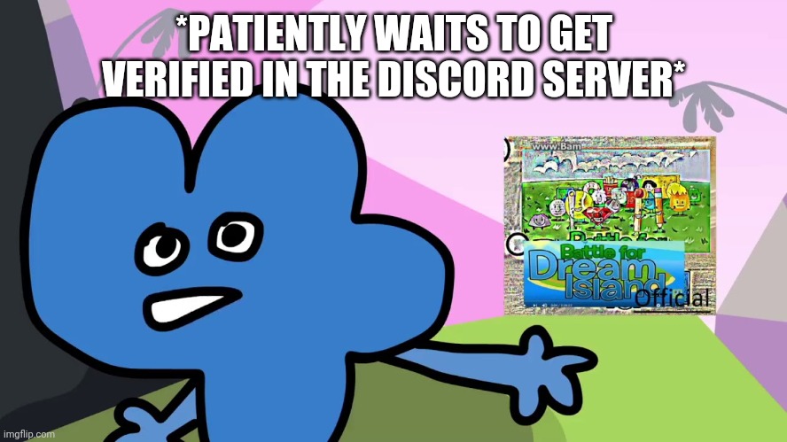 *PATIENTLY WAITS TO GET VERIFIED IN THE DISCORD SERVER* | made w/ Imgflip meme maker