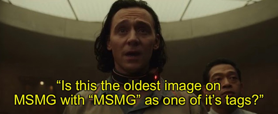 “Is this the oldest image on MSMG with “MSMG” as one of it’s tags?” | made w/ Imgflip meme maker